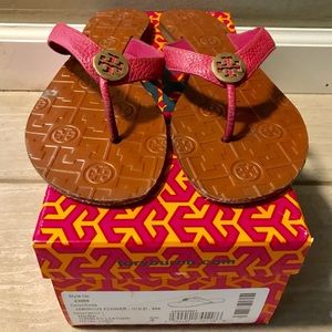 Tory Burch Flat Flip Flop leather pink size 9